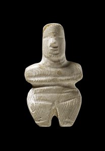 Kykladisk figur, Naxos, ca. 3000–2000 f.Kr. (marmor)